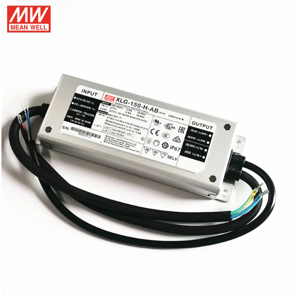 Светодиодный драйвер MEAN WELL XLG-150-H-AB 150 Вт 27-56 в 2800 мА с регулируемой яркостью |