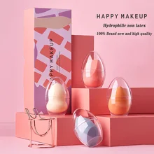 Косметическая пуховка, основа для макияжа, губка, пудра в форме капли, гладкая красота, косметика, различные губки для макияжа, инструмент для красоты с коробкой