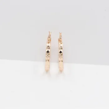 

Hollowed-out rose gold earrings for glamorous women's wedding parties, circles and stylish ear buckles