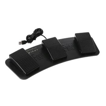 

For Dos/Win2000/Win XP/Win Vista/Win 7 1pc Black FS3-P USB Three Position Pedal Switch Control Keyboard Mouse Foot Switches