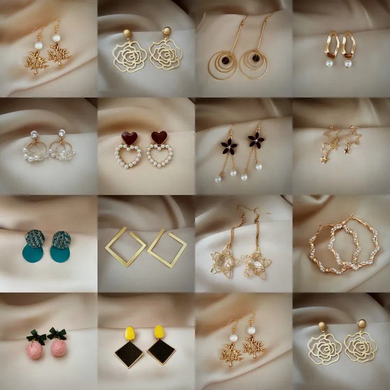 

2021Korean temperament European and American Earrings female Wholesale 20Pcs/lot
