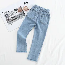 Детская одежда в Корейском стиле; коллекция года; сезон весна-лето; стиль; Детские обтягивающие брюки на гусеничном ходу для девочек; облегающие двойные брюки