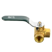 1 шт. 1/4 ''латунный шаровой клапан 3 способа полный l-порт резьба соединитель DIY водяной масляный клапан инструменты