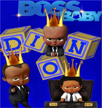 

8x8FT Classic Blue Boys Boss Baby Shower Party Personalized DIY Custom Photo Studio Background Backdrop Vinyl 10x10 10x12
