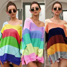 Yiwa, женские свитера с длинным рукавом и v-образным вырезом, повседневные пуловеры для осени и зимы