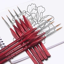 

6Pcs/Set Paint By Numbers Brushes Extra Fine Detail Paint Brushes Artist Miniature Model Maker Tool Set For Oil Painting Gouache