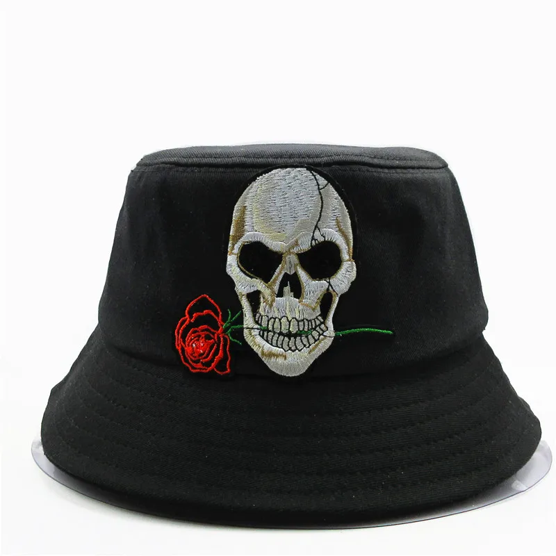 Ldslyjr Rose Skull Embroidery Cotton 