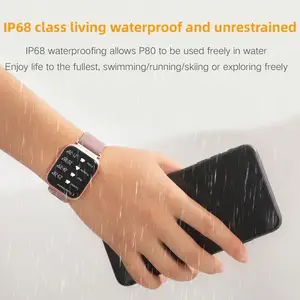 Image 2 - Greentiger P80 akıllı İzle kadınlar IP68 su geçirmez kalp hızı monitörü spor izci kan basıncı Smartwatch VS B57 P68 S226