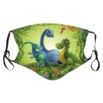 

5pcs Cute Dinosaur Designer Mask For Face Children Face Mask Cartoon Cotton Cloth Mask Washable Reusable mondmasker маски