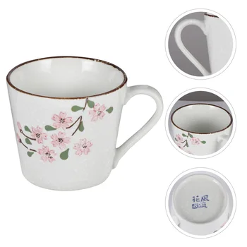 

1pc Flower Pattern Ceramics Cup Practical Multipurpose Ceramics Cup Mug Cup Drinking Cup for Beverage Tea Water Coffee