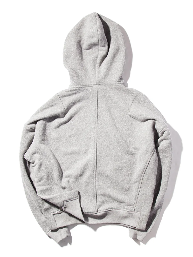 Важные брюки Fear of God Однотонные непрошитый край негабаритных пуловер Толстовка G-DRAGON Kanye