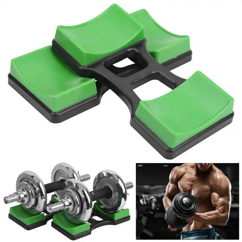 1 Pair Dumbbell Bracket Mat Household Dumbbell Stand Holder Floor Protection Bracket Indoor Gym Fitness Training Device