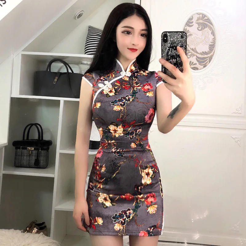 Китайское вечернее платье, Восточный воротник-стойка, qipao, сексуальное кружевное длинное платье, Ретро стиль, облегающее атласное платье, открытая спина