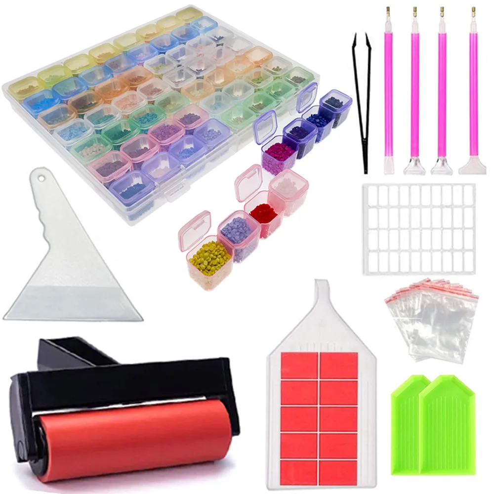 5D Diamond Container Painting-Accessories-Set Storage-Box with Mosaic 28/50/60/64-grids