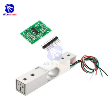 

diymore Load Cell Weight Sensor 1KG/2KG/3KG/5KG/10KG Electronic Kitchen Scale with HX711 Weighing Sensor A/D Module for Arduino