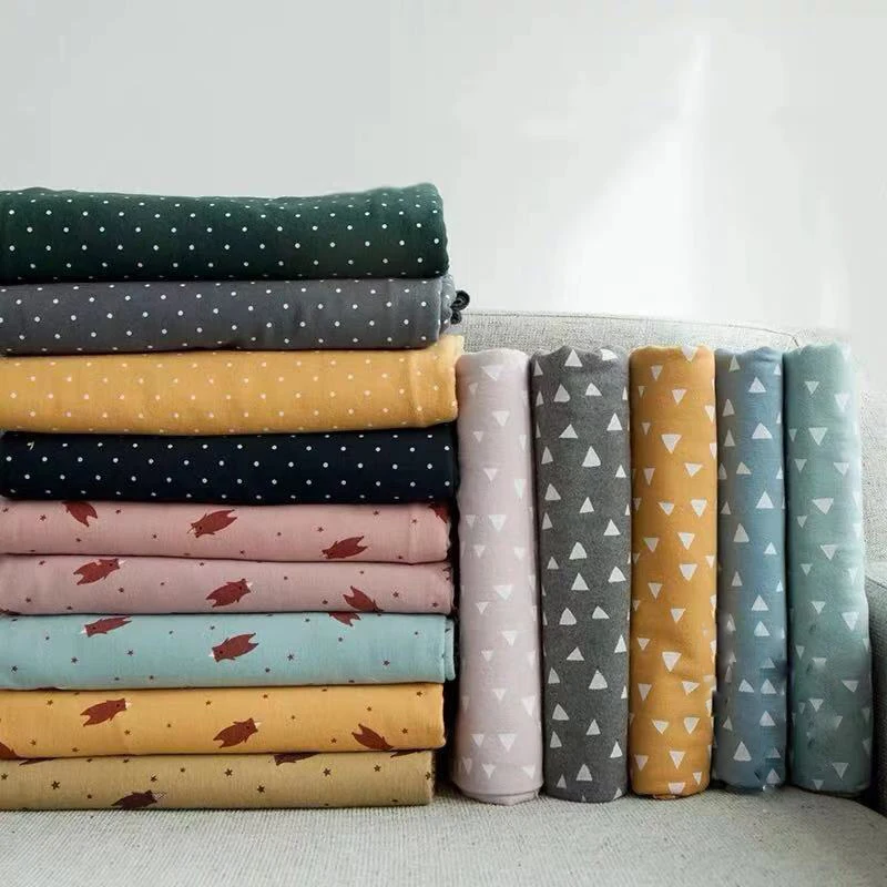 145x50 см, Качественный хлопок, осень/зима, рисунок из мультфильма, водный нефрит, геометрический принт, саржа, фланель, Матовая Мягкая ткань, окрашенная в пряже фланель, 4 предмета одежды