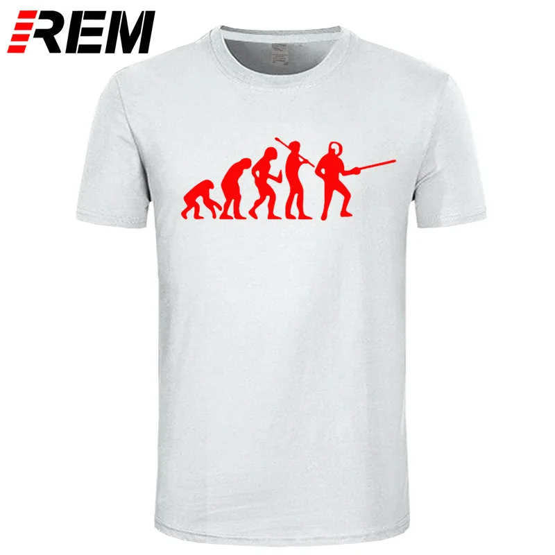 white red Evolution Fencing, Модная уникальная классическая мужская футболка с круглым воротником и коротким рукавом, дизайнерская мужская новая футболка, топы, футболки, повседневные - Цвет: white red