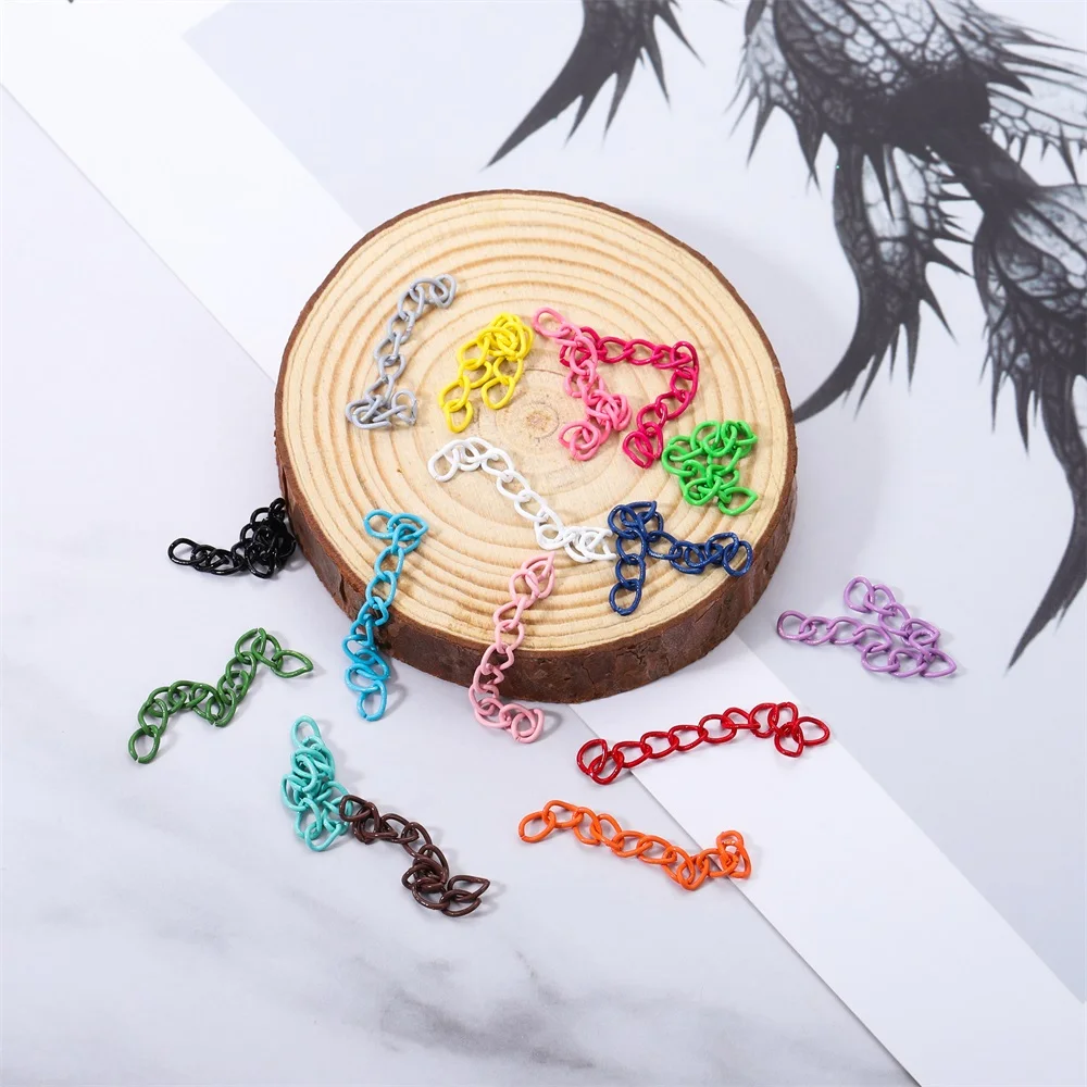 30-100 teile/los 5 cm Bunte Halskette Verlängerung Kette Groß Armband Erweiterte Kette Schwanz Extender Für DIY Schmuck Machen liefert – Detail 10