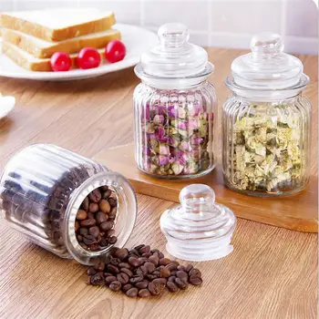 

950ml Transparent Glass Jars Storage Tea Coffee Spice Candy Container Home Kitchen Food Storage Jars