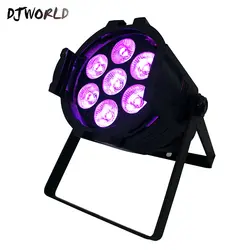 DJworld (мини) алюминиевый сплав светодиодный Par 7x12 Вт RGBW 4в1 и светодиодный 7x18 Вт RGBWA UV 6in1Lighting для профессионального DJ сценического клуба