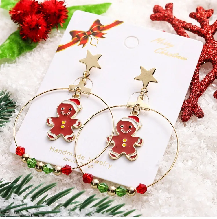 Boucles d'oreilles bonhomme de neige super mignonnes
