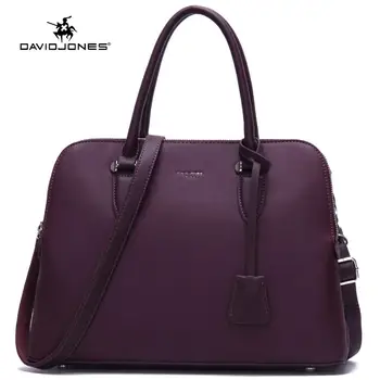 

DAVID JONES women handbag faux leather female shoulder bags big lady solid crossbody bag girl tote bag briefcase drop shipping