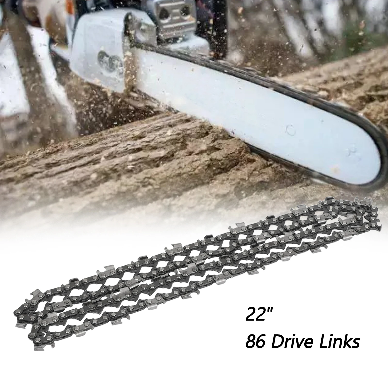 

Areyourshop 22 inch Chainsaw Saw Chain 325 pitch .058 gauge 86DL 86 Drive Links Garden Tool Replacement