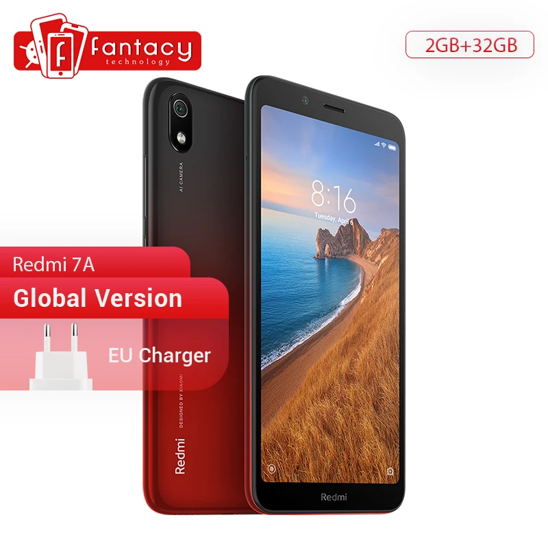 Vente promo core SHOPFR20(80 20EUR) FRMUST30(150 30EUR) Version mondiale en Stock Xiaomi Redmi 7A 7 A 2GB 32GB 5.45 \