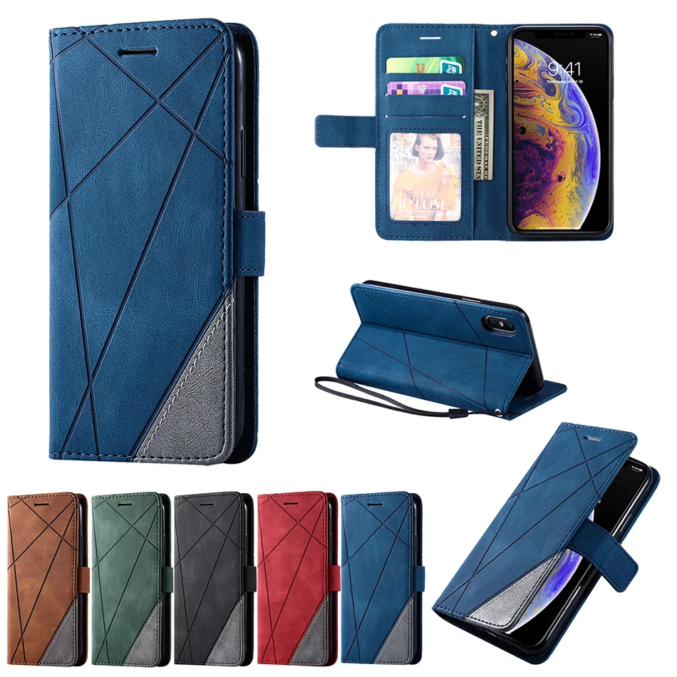 Льняной Чехол бумажник с откидной крышкой для iPhone 12 mini 11 Pro Max 6 6S Plus 7 8 X Xr XS SE 2020