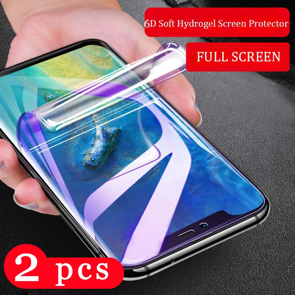 2 шт Мягкий Полный Чехол для huawei nova 4 4e 3 3i 3e Защитная Гидрогелевая пленка 5 5i pro 5t 5z