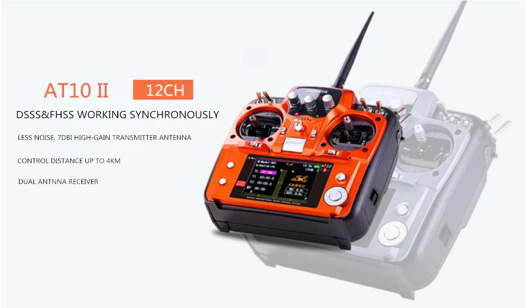 radiolink AT10 II 2,4 ГГц 12CH передатчика радиоуправляемой модели к компьютеру с R12DS приемник PRM-01 модуль возврата напряжения Батарея для Квадрокоптер с дистанционным управлением