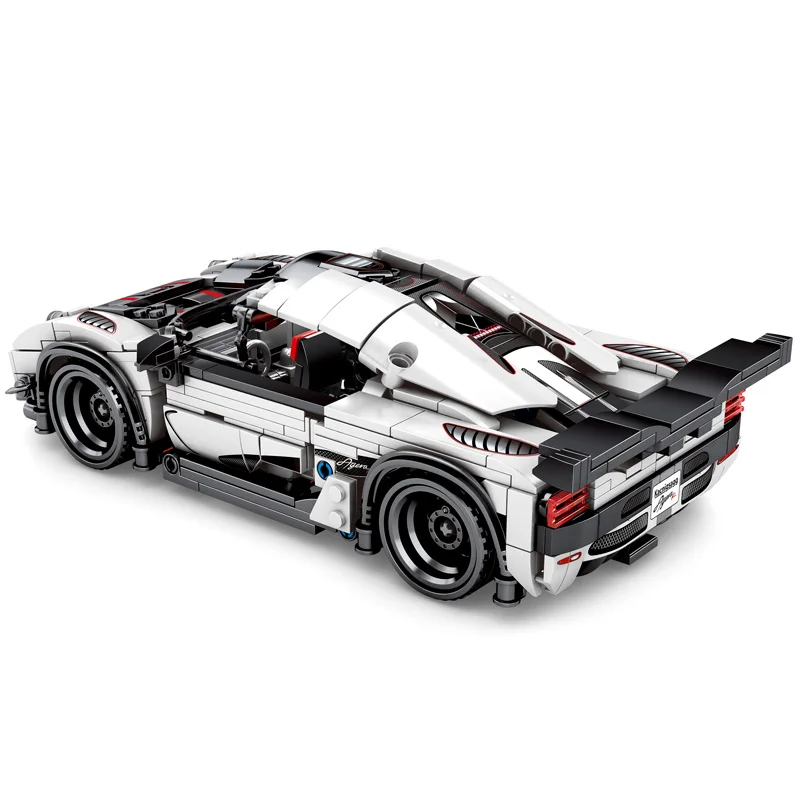 MOC Back Force Koenigsegged Супер гоночный автомобиль запчасти Чемпион строительные блоки Наборы комплекты кирпичей игрушки совместимый создатель