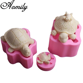 

Amoliy S/M/L Turtle Shape Silicone Mold Cake Fondant Paste DIY Tortoise Silicone Decorating Mould Chocolate Gum Paste Soap Molds