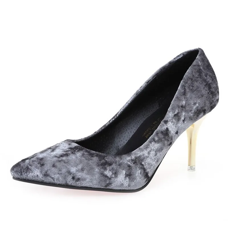 

Fashion patent leather high heels sexy woman pointed toe versatile single shoes simple style office fine heel women heels Y21-20