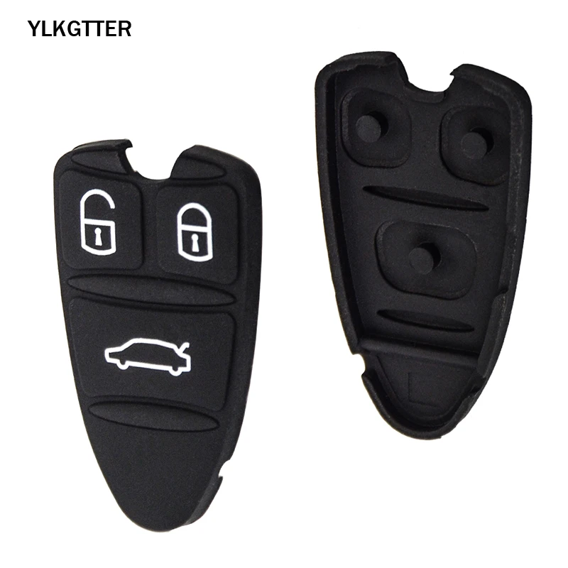 YLKGTTER 3 кнопки чехол для ключей автомобиля для Alfa Romeo 159 156 Giulietta автомобиль Brera spider GT с вставным лезвием черный и серебристый качественный чехол для ключей
