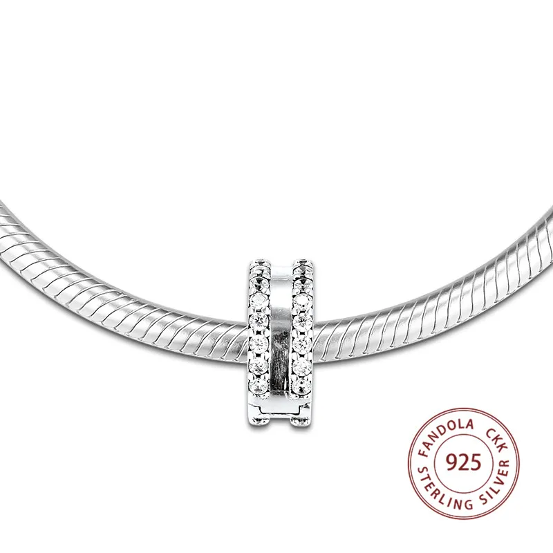 Подходит к оригинальному браслету Argent бусины из стерлингового серебра 925 с двойной подкладкой, проложенный зажим, подвески, бусины для изготовления ювелирных изделий