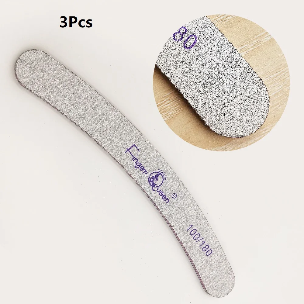 FA002-2-3Pcs 5 шт. пилочка для ногтей 100/180 шлифовальный буферный блок для педикюра маникюрный полировальный лак Инструменты для красоты профессиональные пилочки для ногтей серая лодка - Цвет: FA002-2-3Pcs