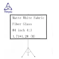Thinyou 84 дюймовый 4:3 проектор Экран матовая белая ткань волокна стеклянный штатив Портативный подтянуть устойчивую подставку кронштейн Экран