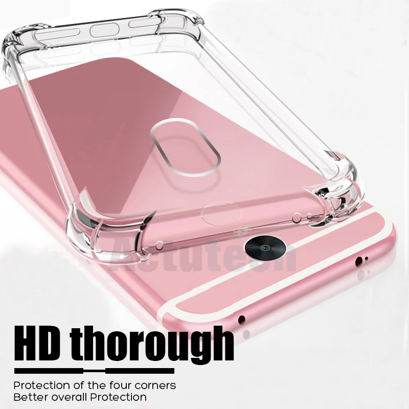 

Luxury Shockproof Silicone Phone Case For Xiaomi Redmi Note 4 4X 4A 5A 7 5 6 Pro S2 K20 Pro 7A Case Transparent Back Cover