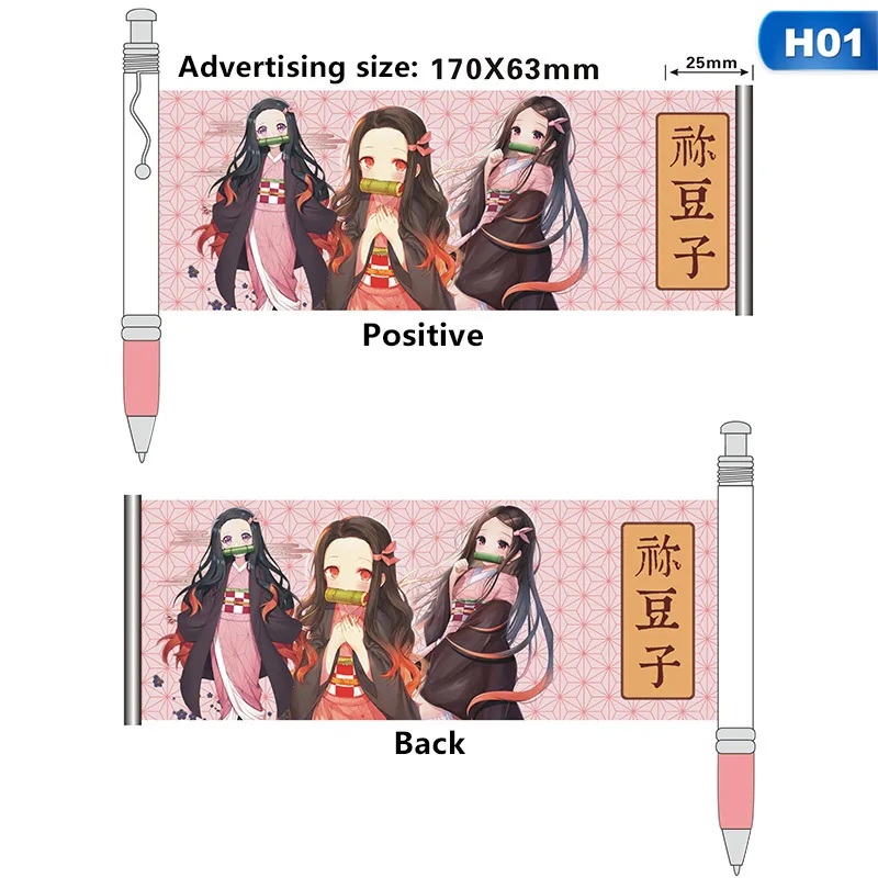 

1 Pcs Gel Pen Anime Demon Slayer: Kimetsu No Yaiba Black 0.5 Neutral Pens For School Gift Writing Office Learning Supplies