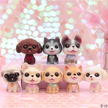 

Novel Resin Adorable Huskies Teddy Car Dashboard Decoration Nodding Shaking Head Kids Toy for Home Desk Decor Dog