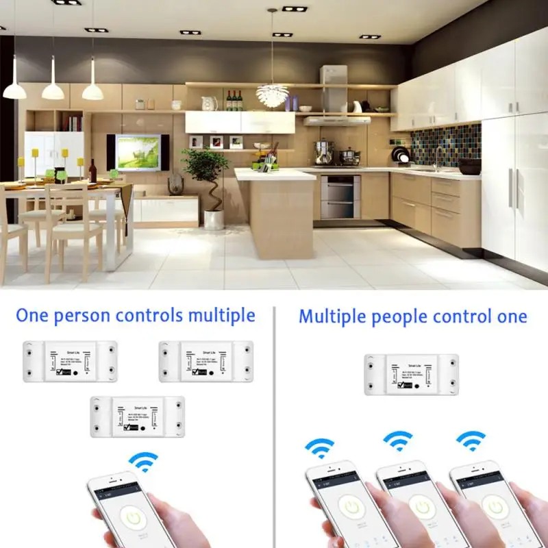Tuya WiFi умный светильник, универсальный выключатель, совместимый с Alexa Google Home IFTTT App, умный выключатель для автоматизации жизни