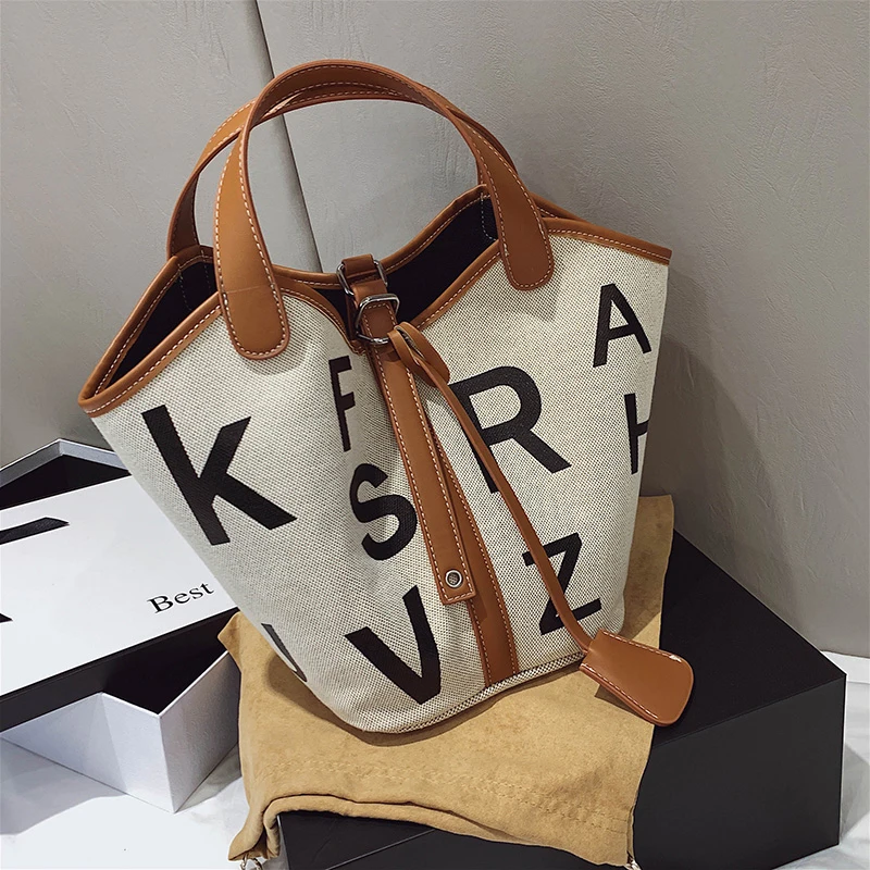 

Fashion Printing Letters Women Handbags Large Capacity Tote Bags For Women 2020 New Quality Big Bucket Women's Bag Shopper Bag
