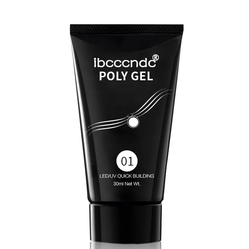 ibcccndc полигель акриловый для наращивания ногтей прозрачный розовый Кристальный гелевый полигелевый гель для ногтей Твердый гель строительный раствор скольжения - Цвет: Белый