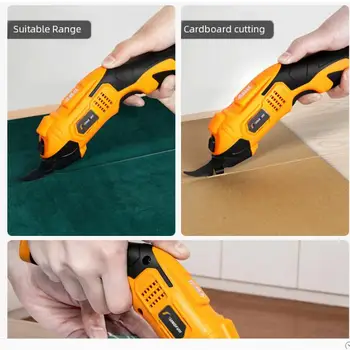 

KIWARM Electric Cordless Scissors Multipurpose Tailors Cutter Cutting Machine With 2-blades Cutting LED Workinglight 11000rmp