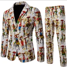 Blazer masculino quatro estações terno floral estilo étnico casaco casual de duas peças com cinco opções botão porta bolso guarnição L 4XL