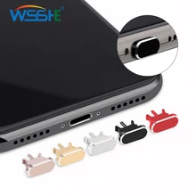 Пыленепроницаемый Разъем для зарядки для iPhone, многофункциональная Пылезащитная заглушка для iPhone X XS XR 5 6 7 8 Plus, металлическая заглушка для карт, 6 цветов, Пылезащитная заглушка