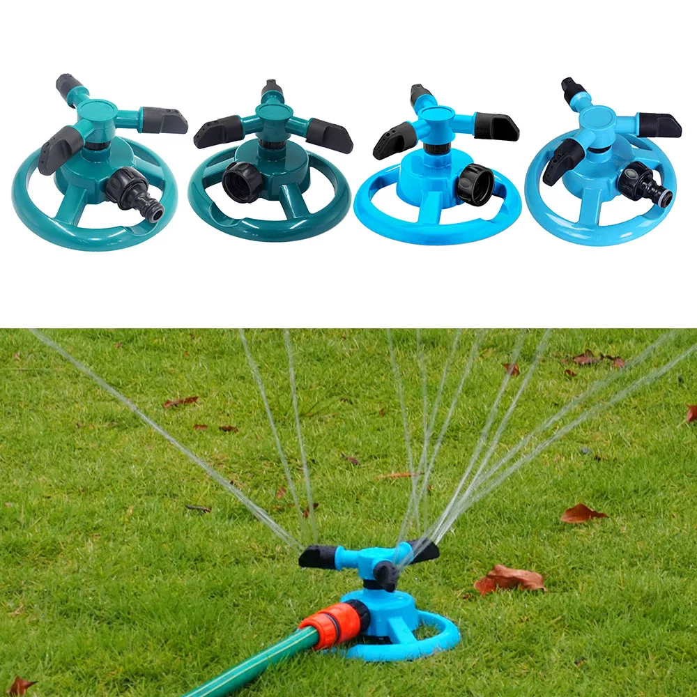 360 Automatic Garden Sprinklers Watering Grass Lawn Rotary Nozzle Rotating Water Sprinkler 