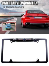 

Car Rear View Camera US License Plate Frame Backup Camera Night Vision 170° Wide Angle Waterproof Reverse Camera Aluminum Alloy