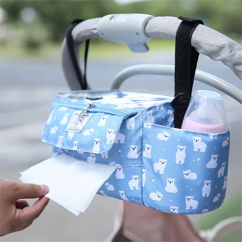Детские сумки модные напечатанные сумки для подгузников органайзер для детских колясок коляска для тележки Сумки для бутылок Автомобильные сумки Yoya аксессуары